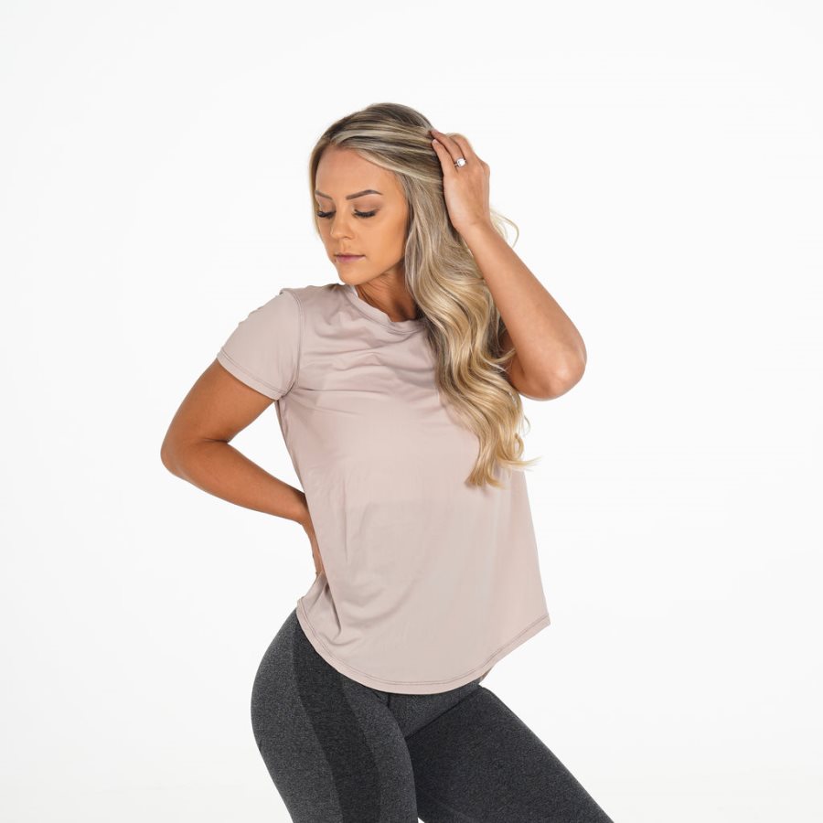 Camiseta NVGTN Lavish Mujer Beige España | wem7tvoS