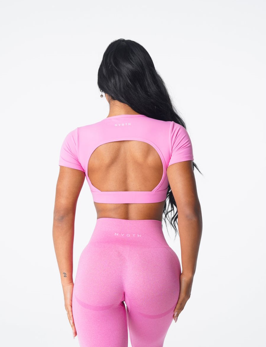 Camiseta NVGTN Open Back Mujer Rosas España | WdWciDaU