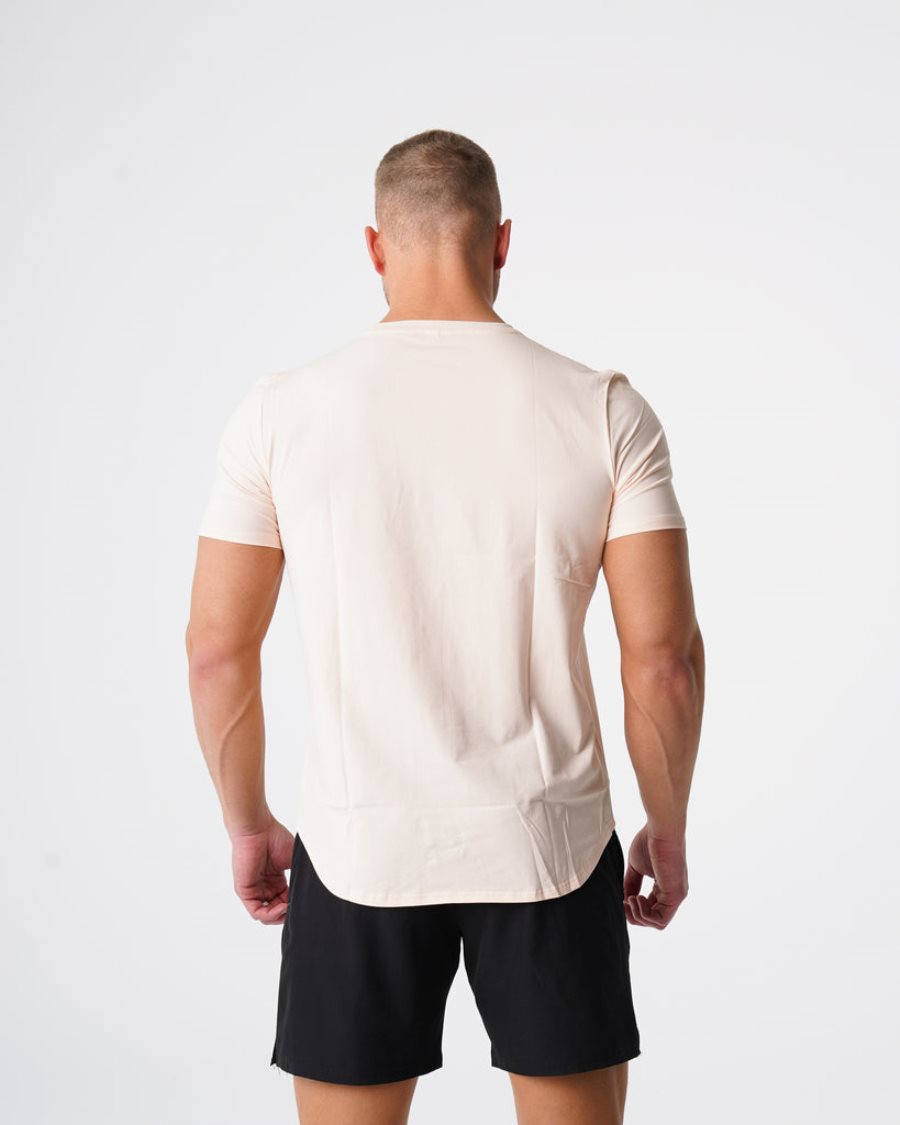 Camiseta NVGTN Pulse Fitted Hombre Blancas España | s1oTHd4e