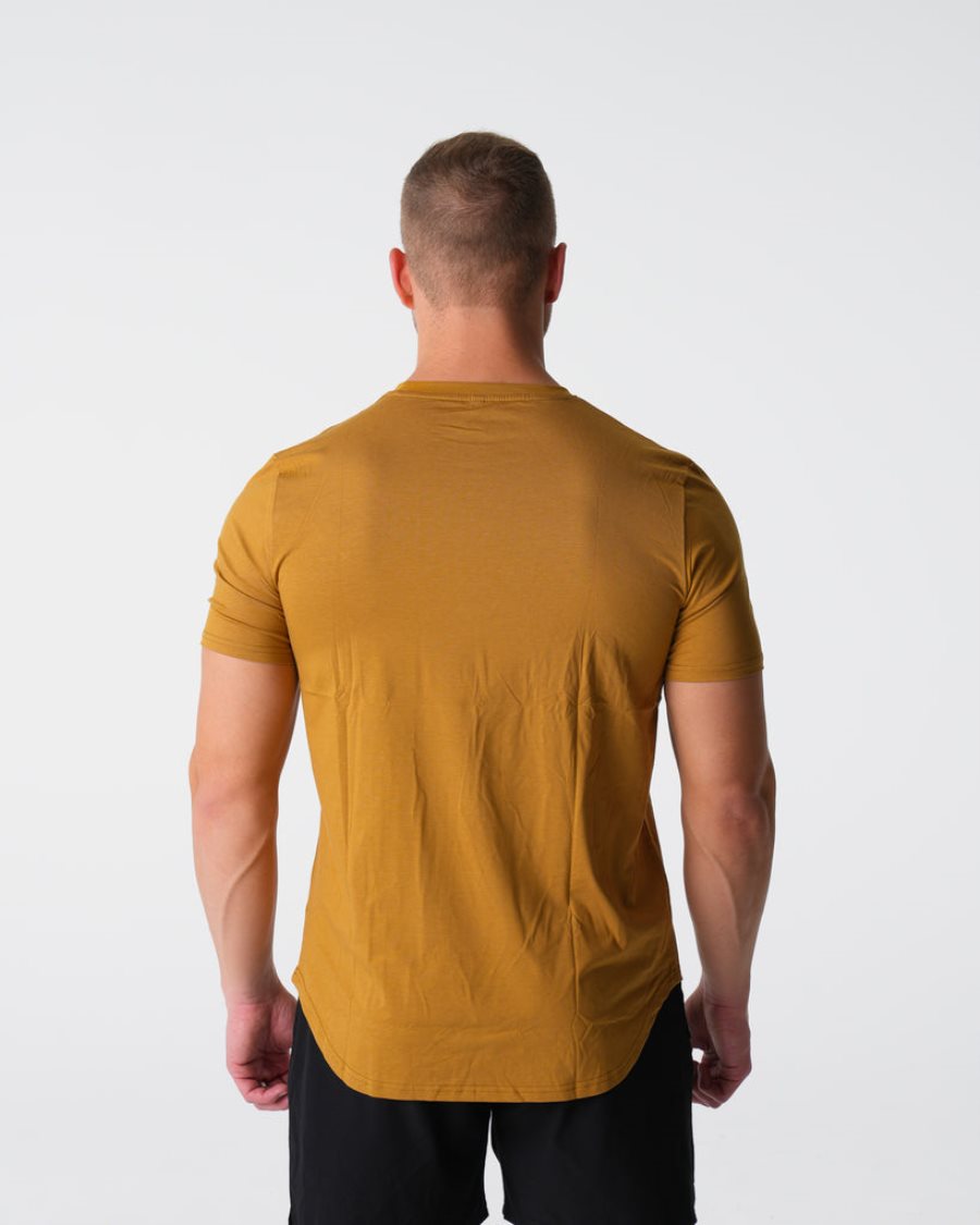 Camiseta NVGTN Pulse Fitted Hombre Naranjas España | GoN3Czwk