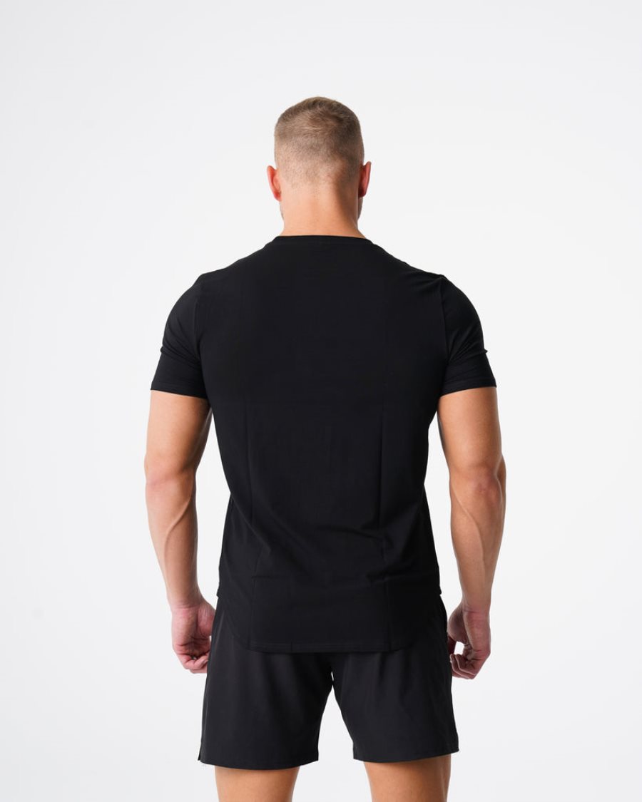 Camiseta NVGTN Pulse Fitted Hombre Negras España | Y3Db7CrS