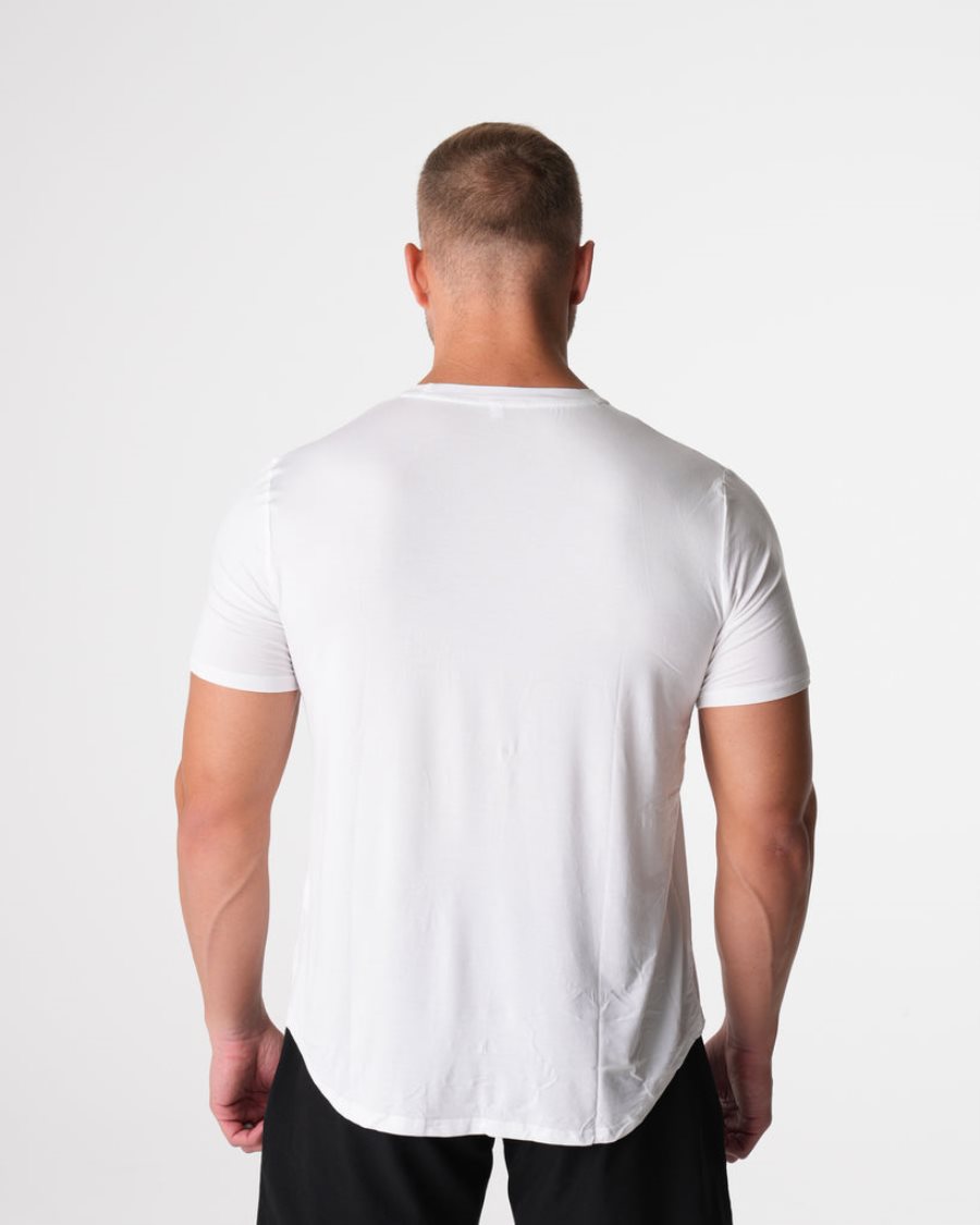 Camiseta NVGTN Tech Fitted Hombre Blancas España | nGaJBXZ3