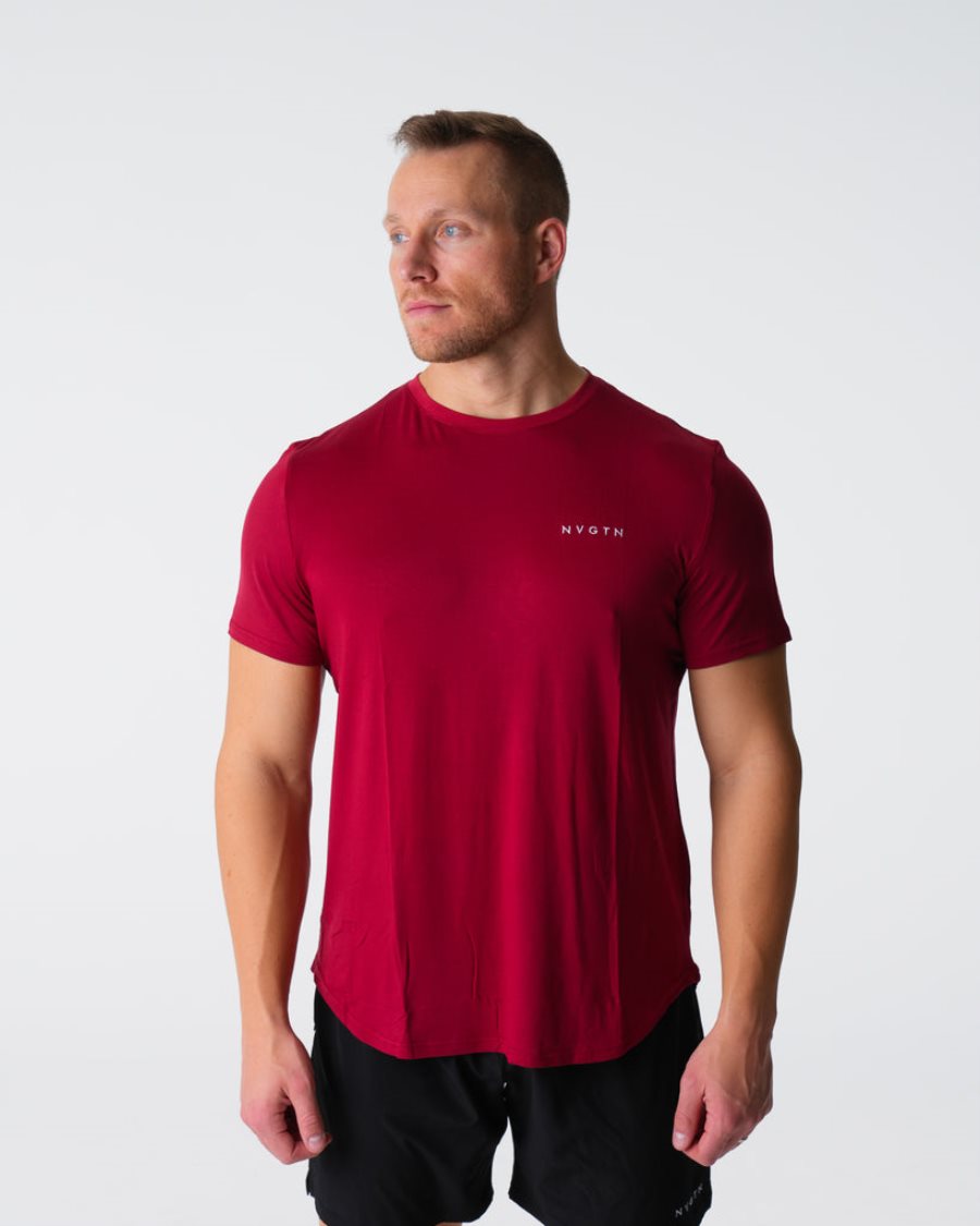 Camiseta NVGTN Tech Fitted Hombre Rosas España | 0U7tJWAC