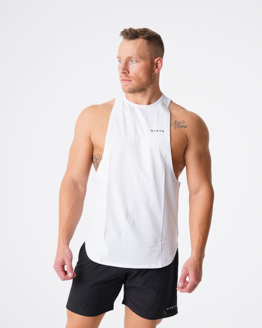 Camiseta Tirantes NVGTN Pulse Edge Hombre Blancas España | 7f5Lxj4g