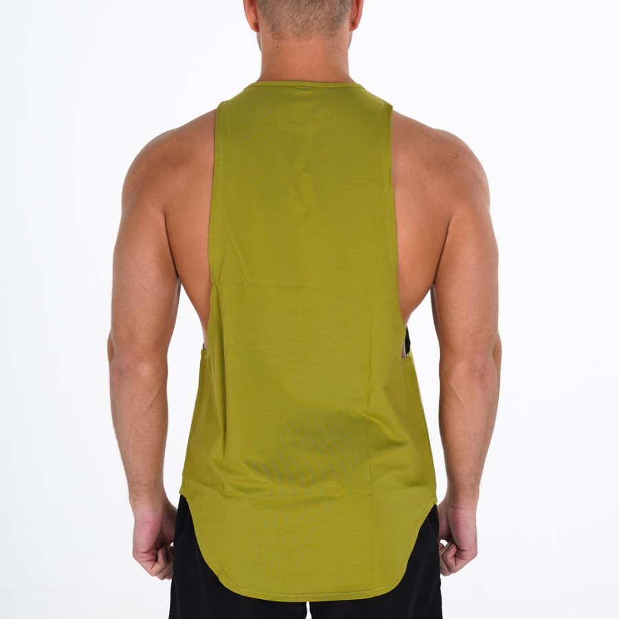 Camiseta Tirantes NVGTN Pulse Edge Hombre Verde Oliva España | CsN66FJo