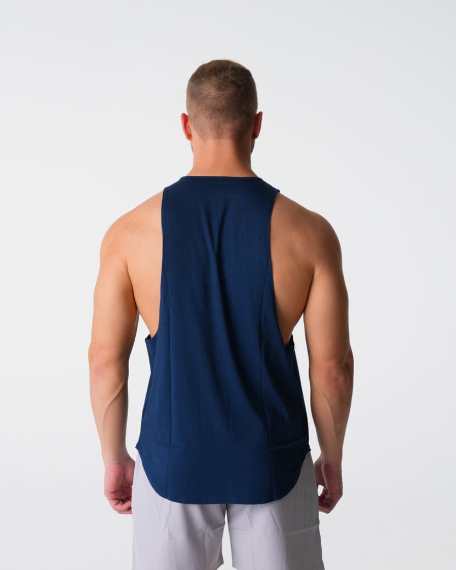 Camiseta Tirantes NVGTN Pulse Edge Hombre Azul Marino España | RhFz36A9