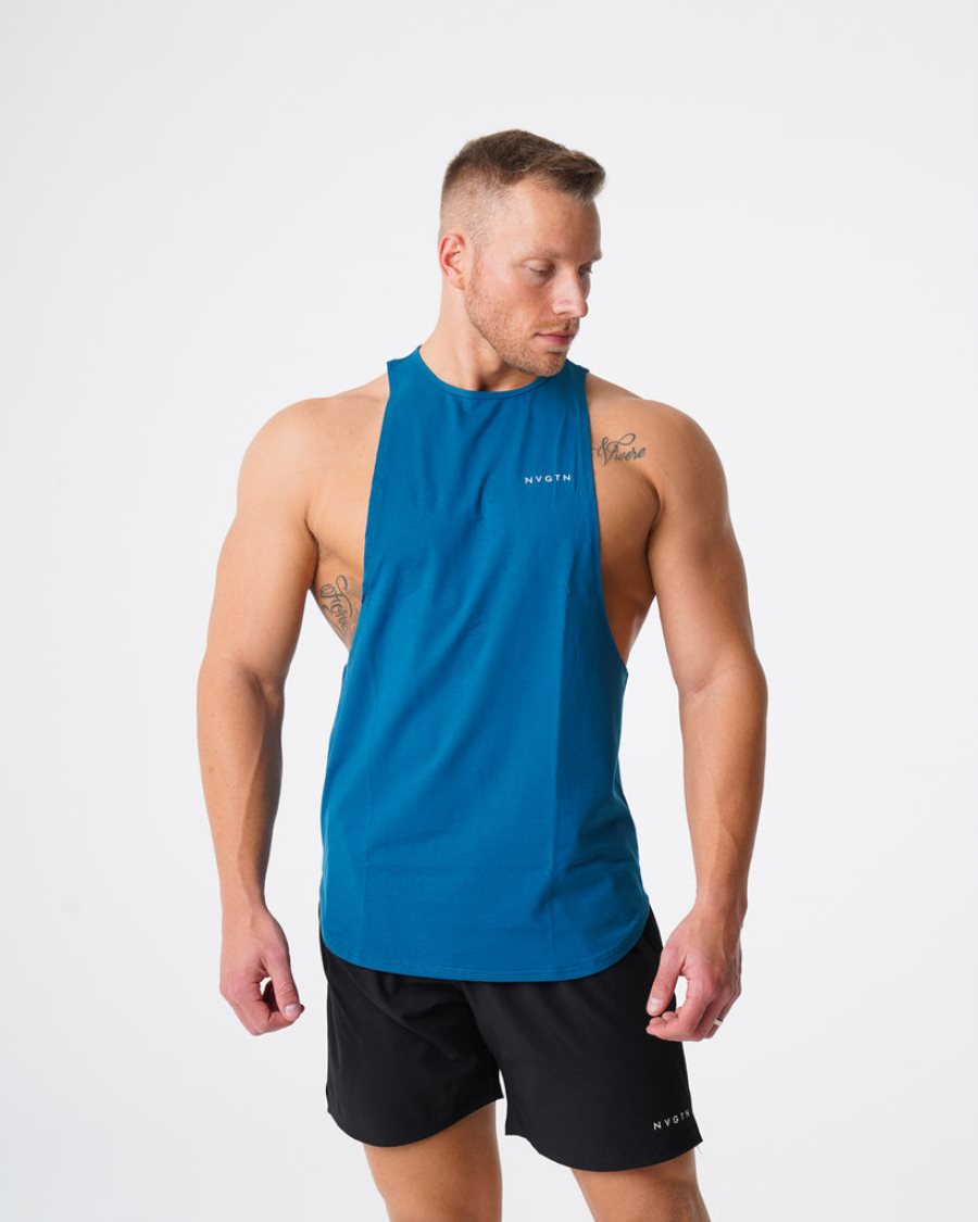 Camiseta Tirantes NVGTN Pulse Edge Hombre Azules España | s6LgKNAs