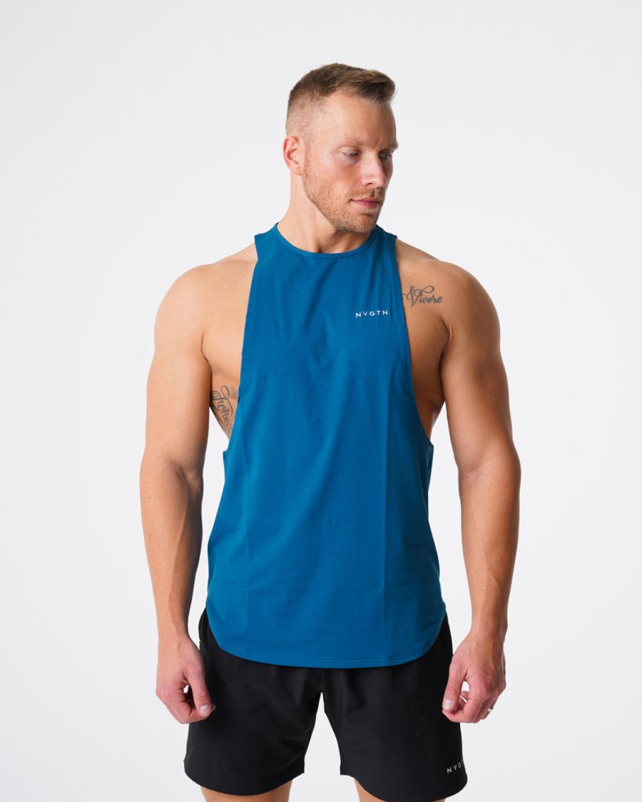 Camiseta Tirantes NVGTN Pulse Edge Hombre Azules España | s6LgKNAs