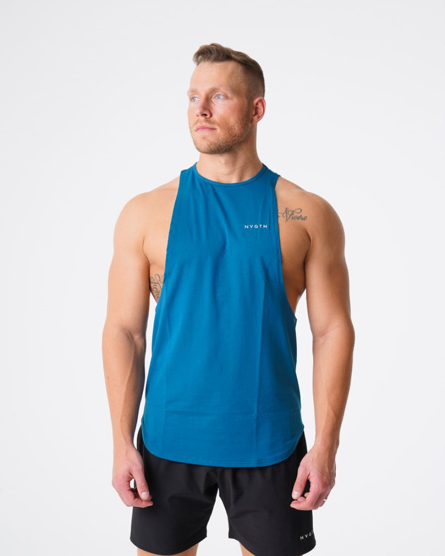 Camiseta Tirantes NVGTN Pulse Edge Hombre Azules España | s6LgKNAs