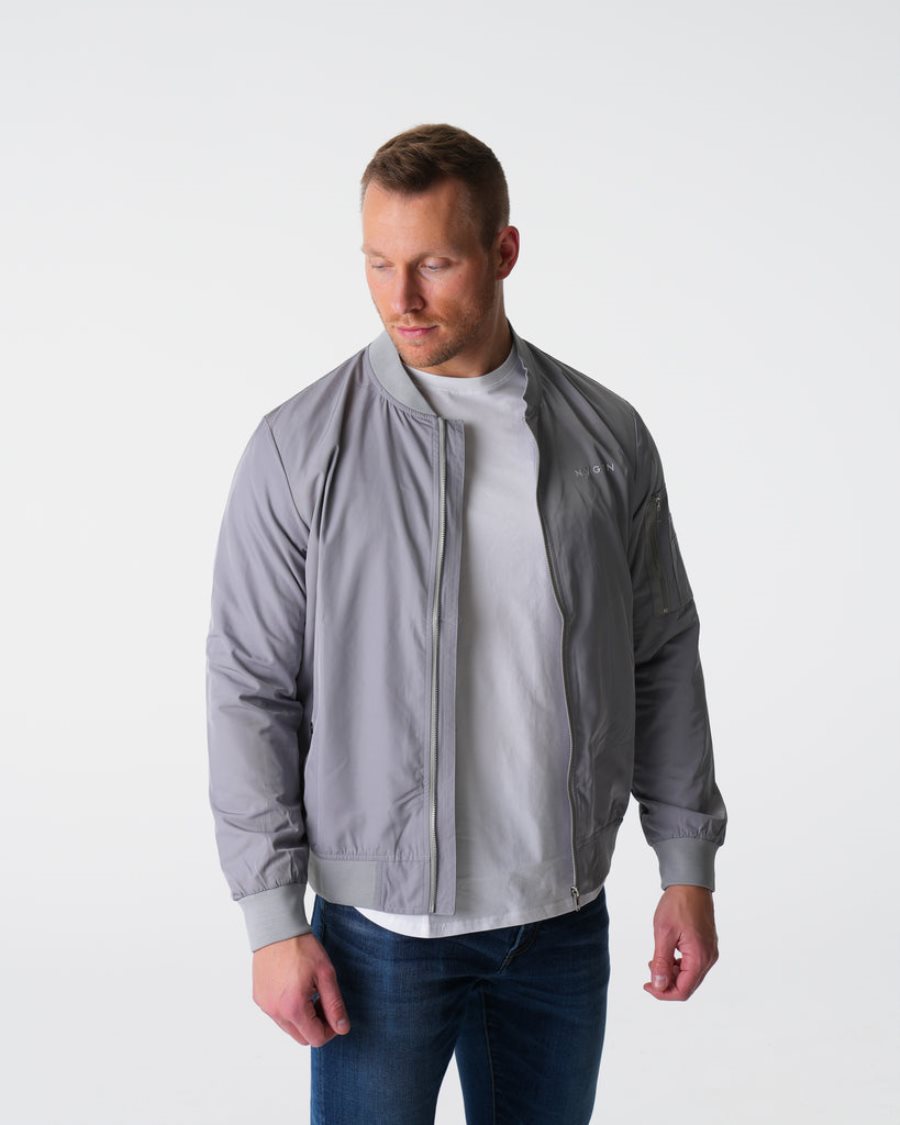 Chaquetas NVGTN Bomber Hombre Gris España | VEoL9iq1