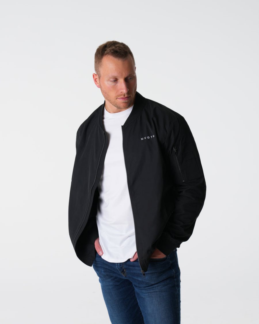 Chaquetas NVGTN Bomber Hombre Negras España | 7idPYdfk