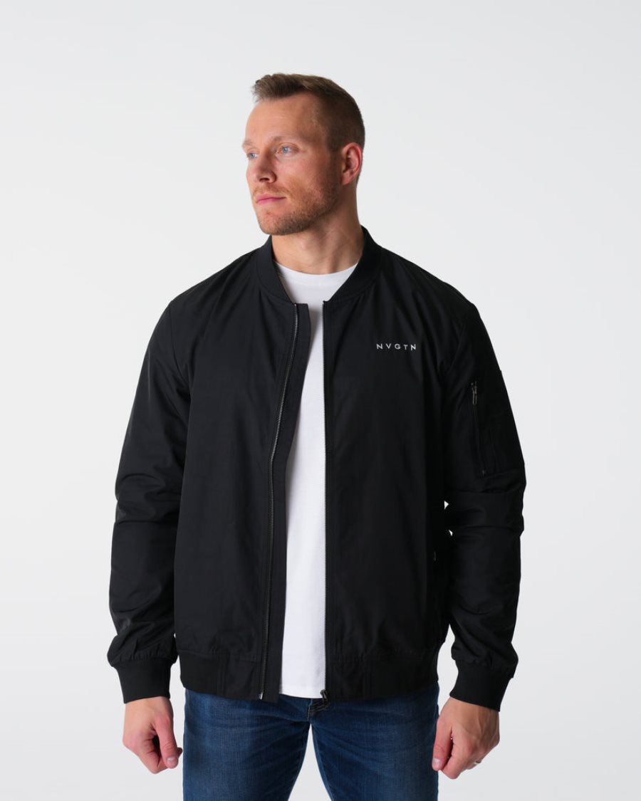 Chaquetas NVGTN Bomber Hombre Negras España | 7idPYdfk