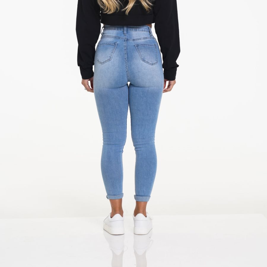 Jeans NVGTN Navishape Mujer Azules Claro España | YMuKNTN5