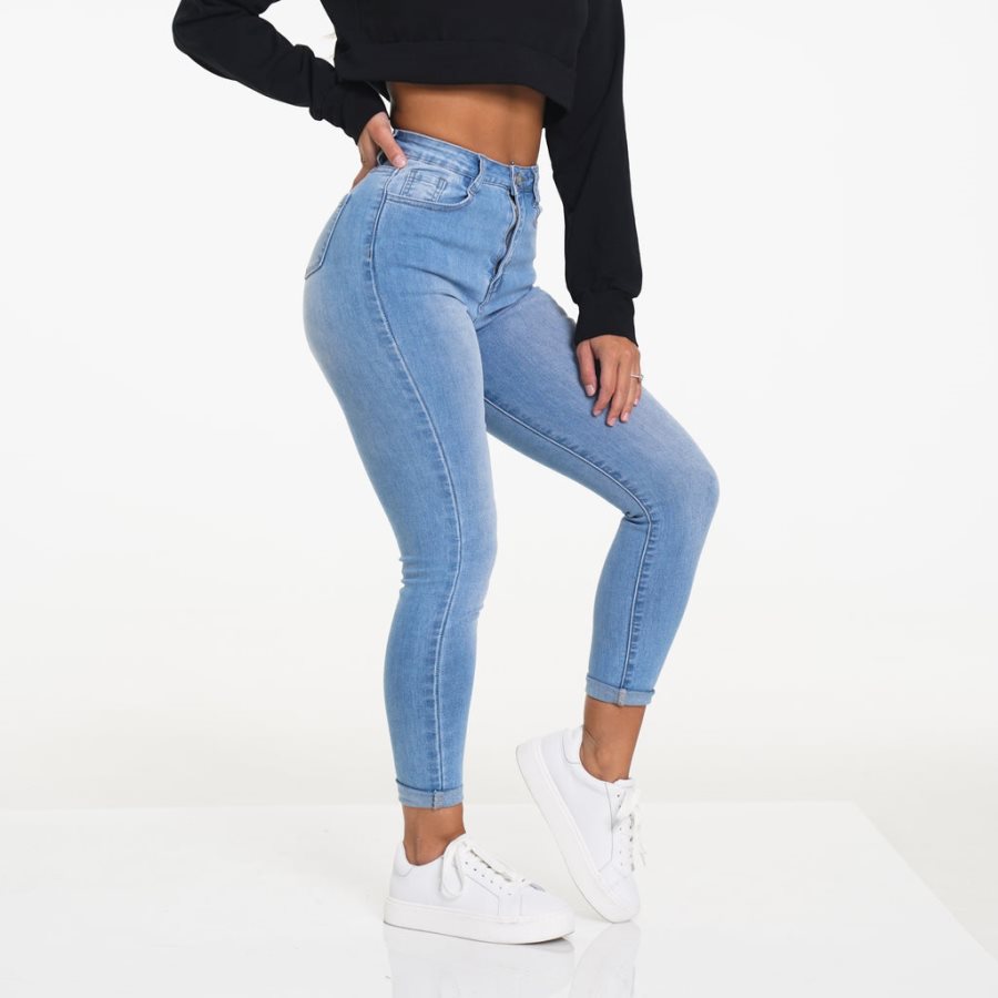 Jeans NVGTN Navishape Mujer Azules Claro España | YMuKNTN5