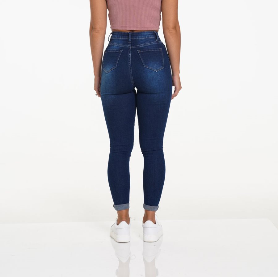 Jeans NVGTN Navishape Mujer Azules Oscuro España | XuSBTysB