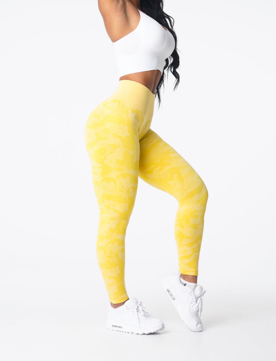 Leggins NVGTN Camo Seamless Mujer Amarillo España | uz2O7GjJ