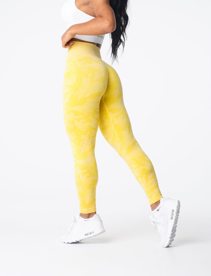 Leggins NVGTN Camo Seamless Mujer Amarillo España | uz2O7GjJ