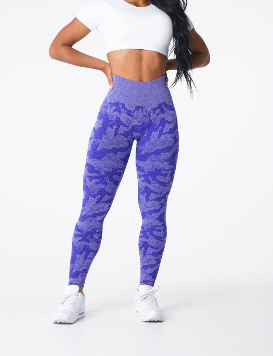 Leggins NVGTN Camo Seamless Mujer Azules España | ZDAWOxVa