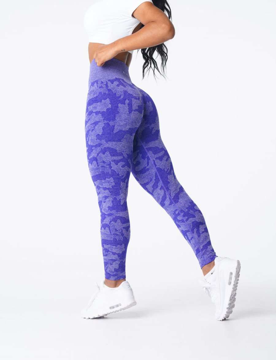 Leggins NVGTN Camo Seamless Mujer Azules España | ZDAWOxVa