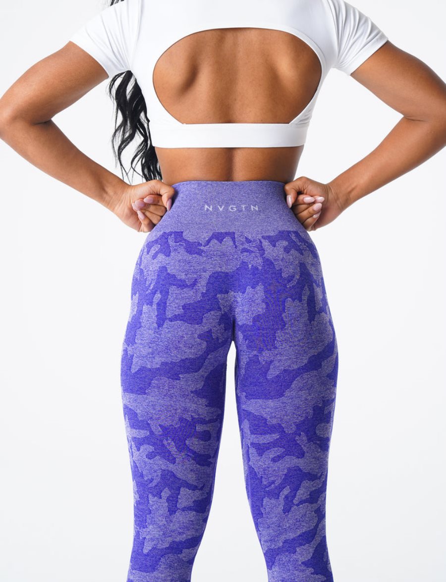 Leggins NVGTN Camo Seamless Mujer Azules España | ZDAWOxVa