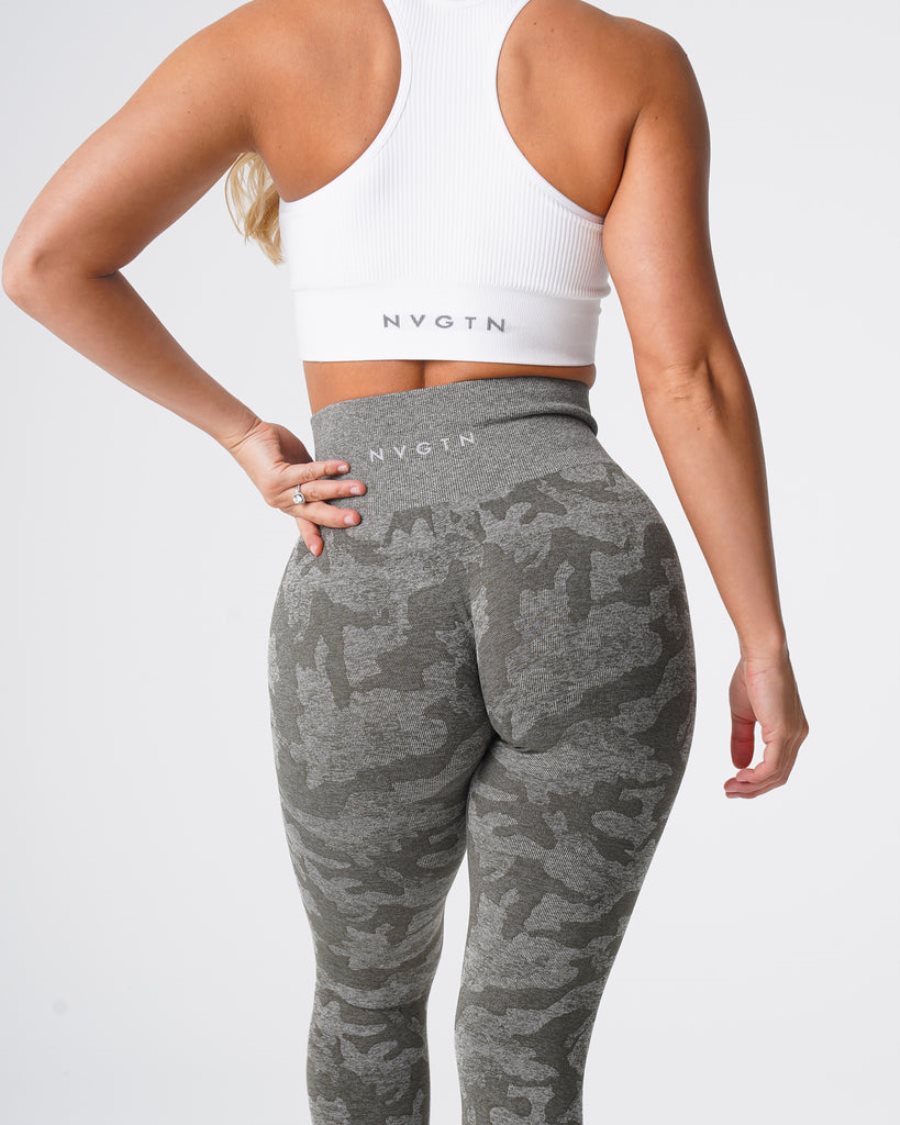 Leggins NVGTN Camo Seamless Mujer Kaki Verde España | 790555CX