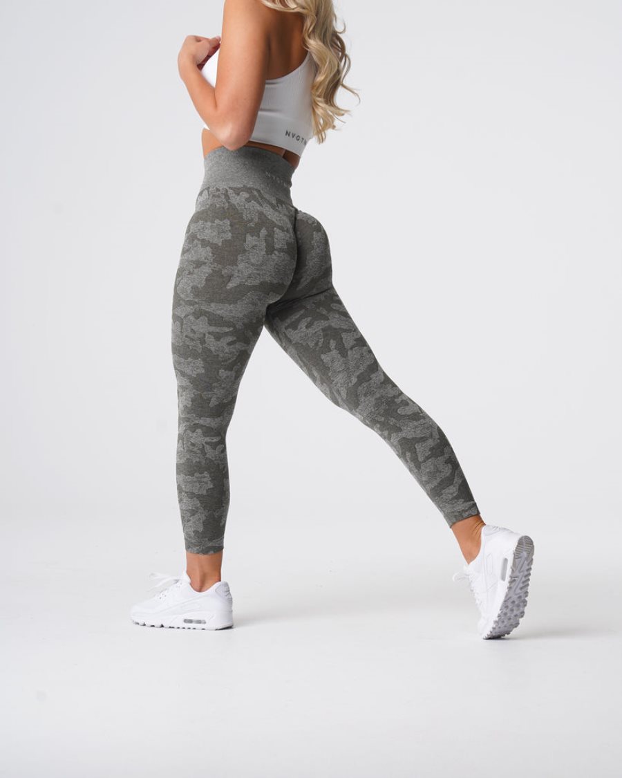 Leggins NVGTN Camo Seamless Mujer Kaki Verde España | 790555CX