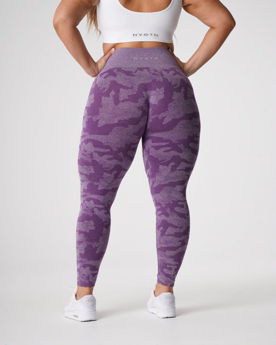 Leggins NVGTN Camo Seamless Mujer Moradas España | bd8jt6QG