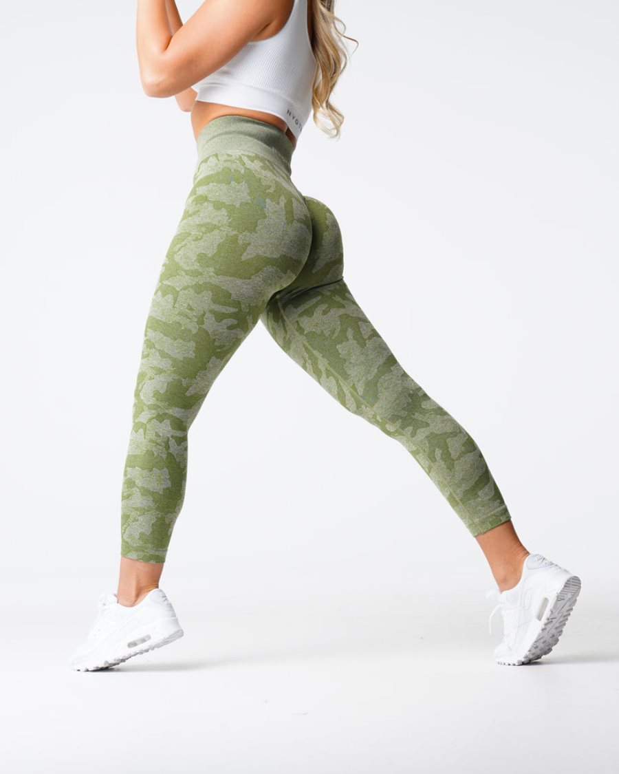 Leggins NVGTN Camo Seamless Mujer Verde España | inMezgK8