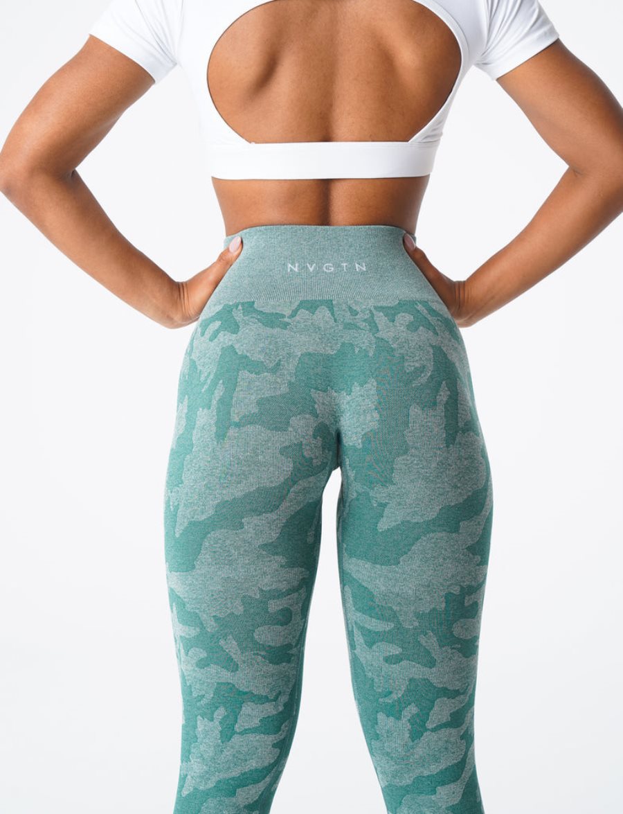 Leggins NVGTN Camo Seamless Mujer Verde España | r2xlVNPq