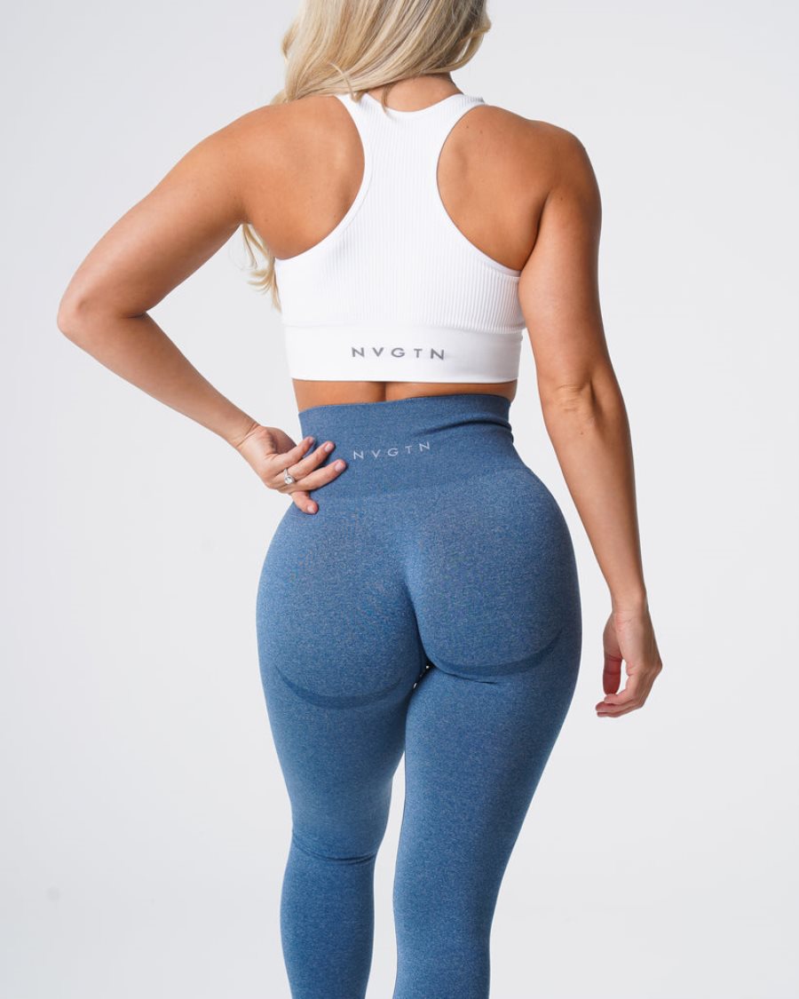 Leggins NVGTN Contour Seamless Mujer Azules España | 1INZIRAu