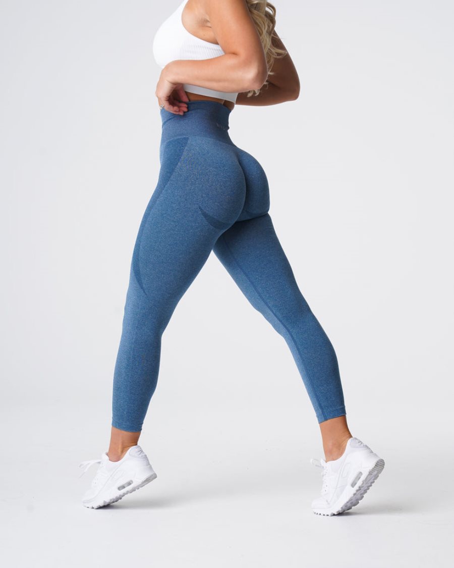 Leggins NVGTN Contour Seamless Mujer Azules España | 1INZIRAu