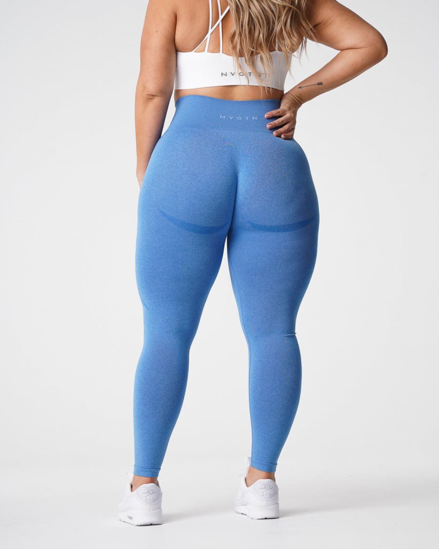 Leggins NVGTN Contour Seamless Mujer Azules España | 2v4TeQne