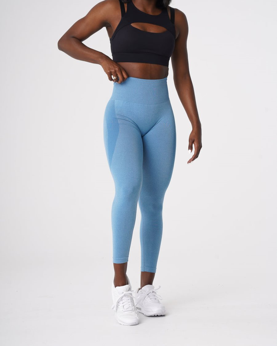 Leggins NVGTN Contour Seamless Mujer Azules España | MxTnv8RR