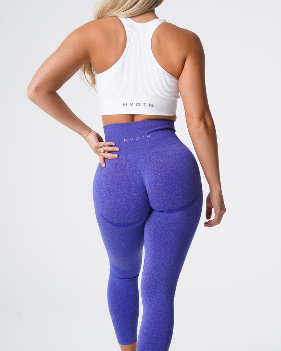 Leggins NVGTN Contour Seamless Mujer Azules España | OjqgqHna