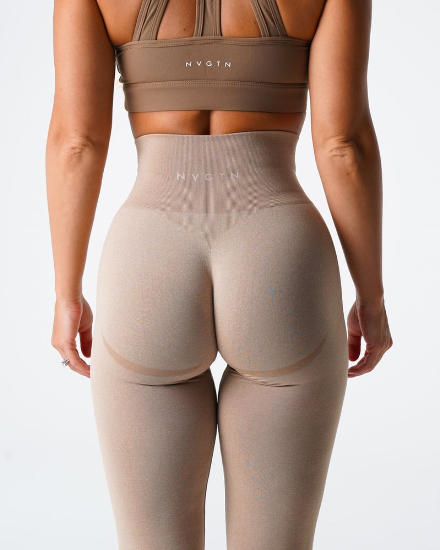 Leggins NVGTN Contour Seamless Mujer Beige España | r8Ely8wl