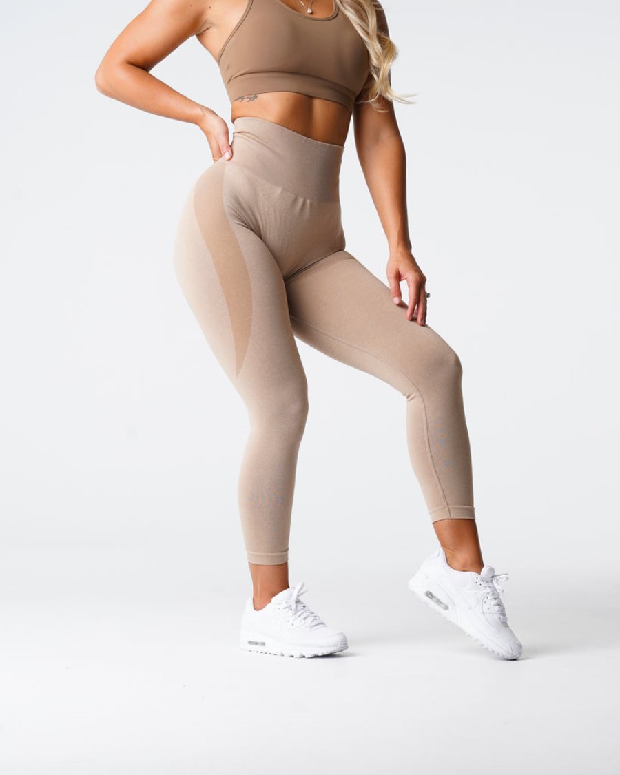 Leggins NVGTN Contour Seamless Mujer Beige España | r8Ely8wl