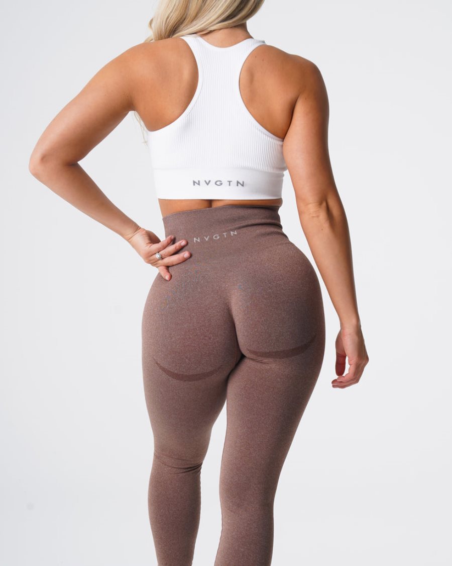 Leggins NVGTN Contour Seamless Mujer Gris Marrones España | A8tOzN3K