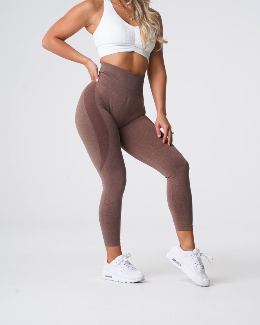 Leggins NVGTN Contour Seamless Mujer Gris Marrones España | A8tOzN3K