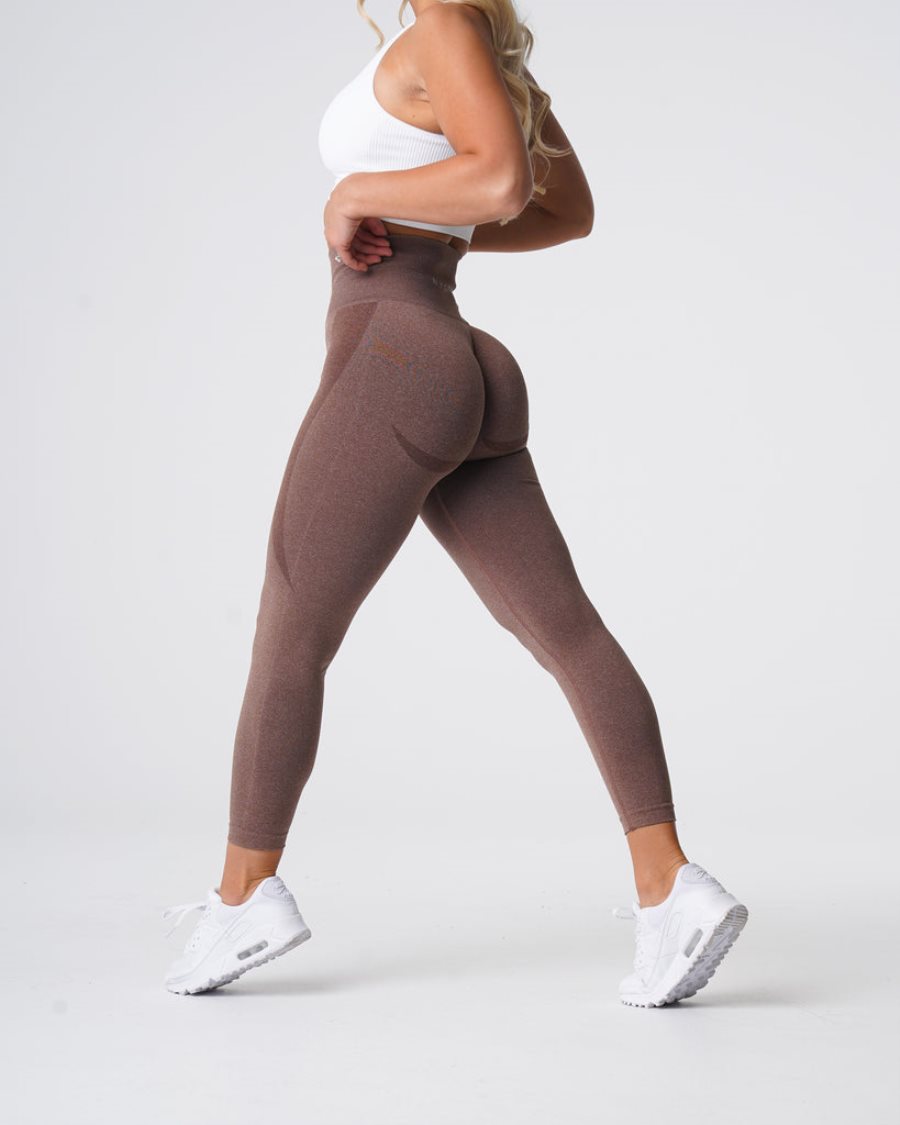 Leggins NVGTN Contour Seamless Mujer Gris Marrones España | A8tOzN3K