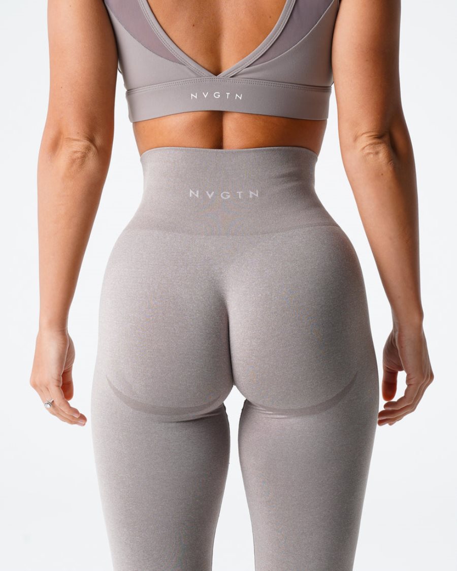 Leggins NVGTN Contour Seamless Mujer Gris Marrones España | CIHM0OQ8