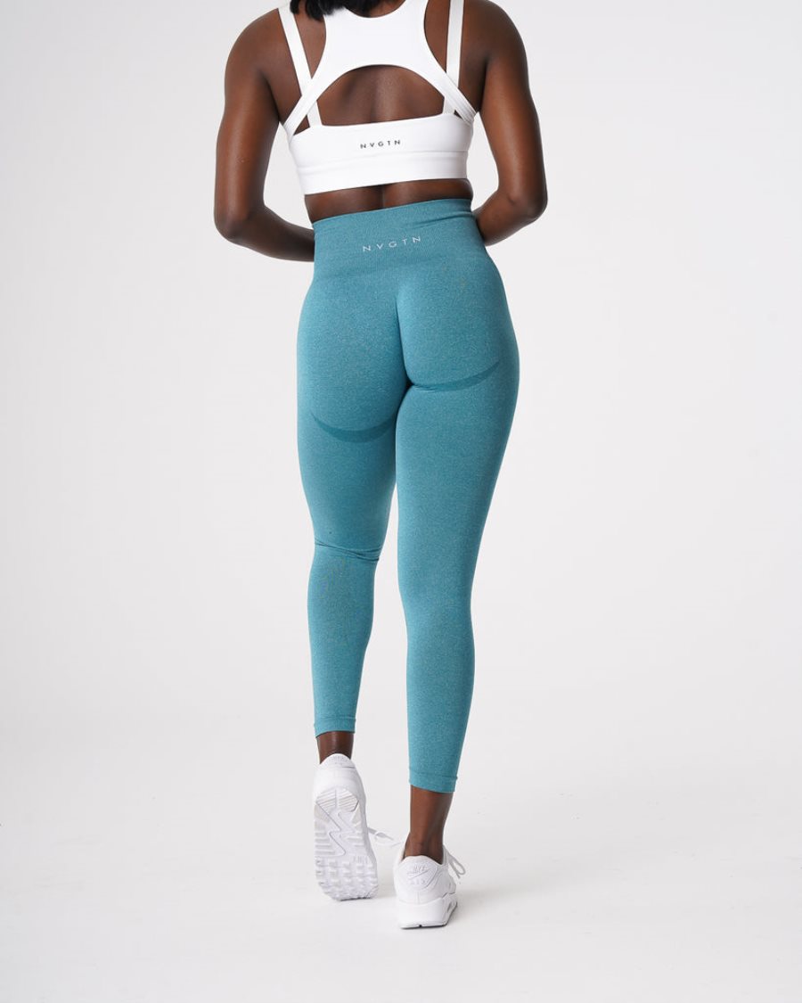 Leggins NVGTN Contour Seamless Mujer Turquesa España | TycFhZH4