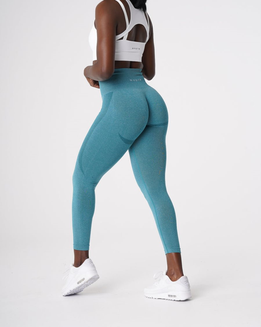 Leggins NVGTN Contour Seamless Mujer Turquesa España | TycFhZH4