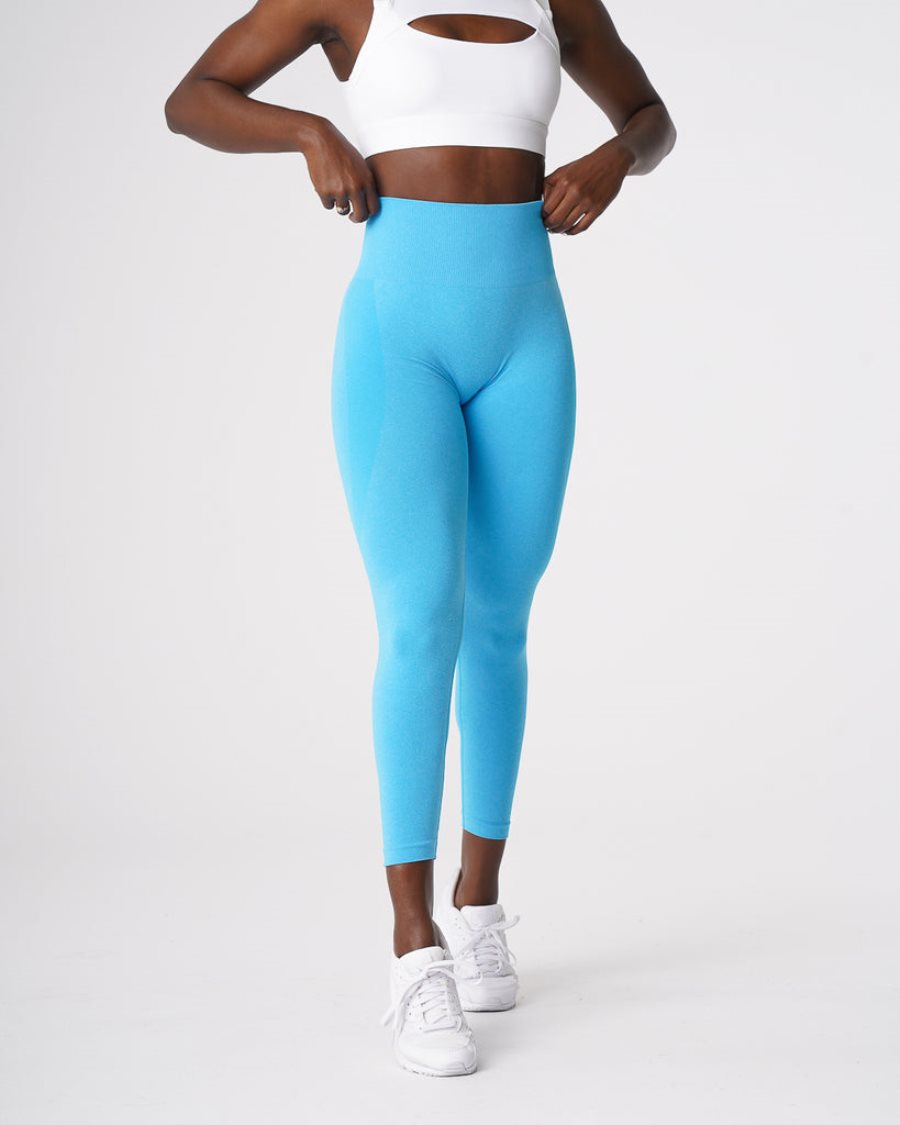 Leggins NVGTN Contour Seamless Mujer Turquesa Claro España | e4BCbh2y