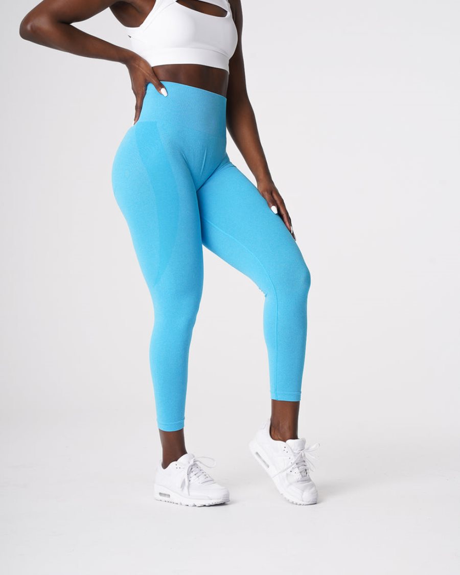 Leggins NVGTN Contour Seamless Mujer Turquesa Claro España | e4BCbh2y