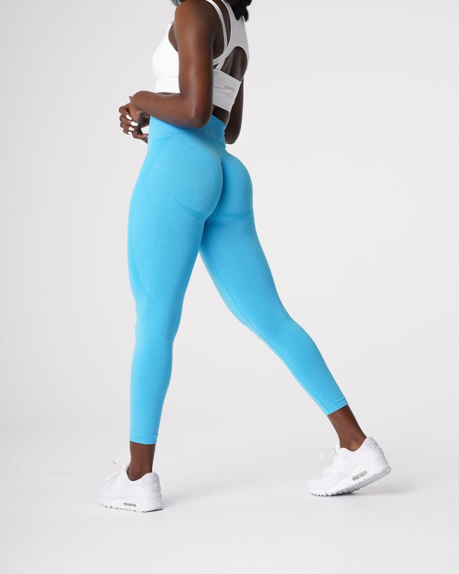 Leggins NVGTN Contour Seamless Mujer Turquesa Claro España | e4BCbh2y