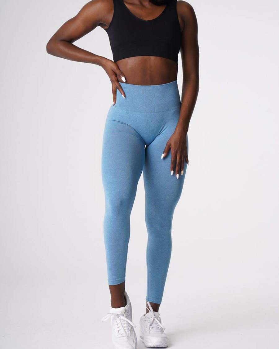 Leggins NVGTN Curve Seamless Mujer Azules España | YFiPmswL