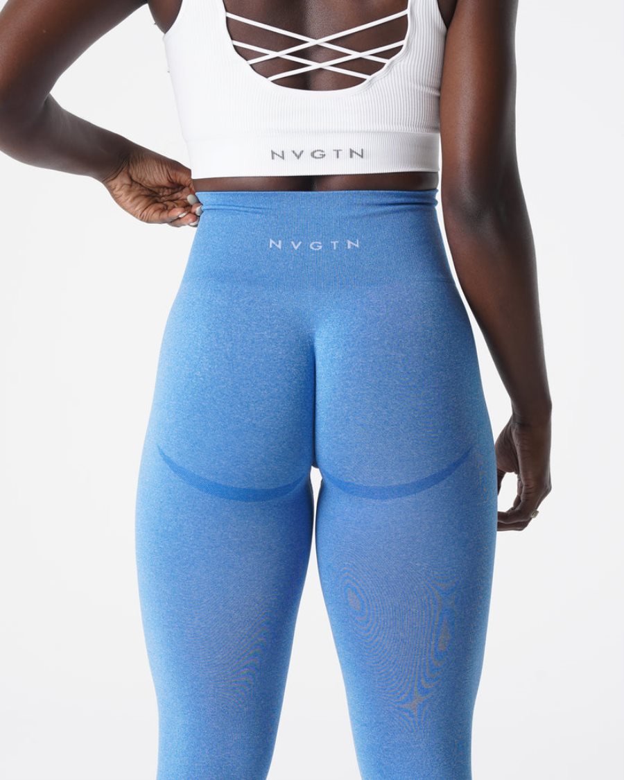 Leggins NVGTN Curve Seamless Mujer Azules España | erCnJ1ie