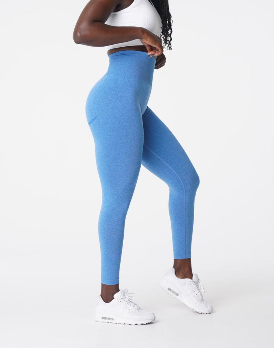 Leggins NVGTN Curve Seamless Mujer Azules España | erCnJ1ie