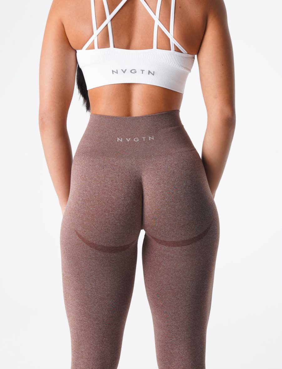 Leggins NVGTN Curve Seamless Mujer Gris Marrones España | gGwuHfHX