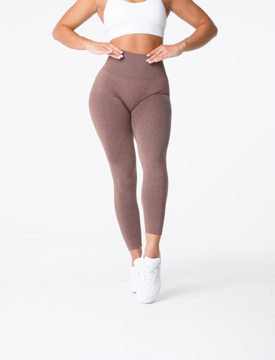 Leggins NVGTN Curve Seamless Mujer Gris Marrones España | gGwuHfHX